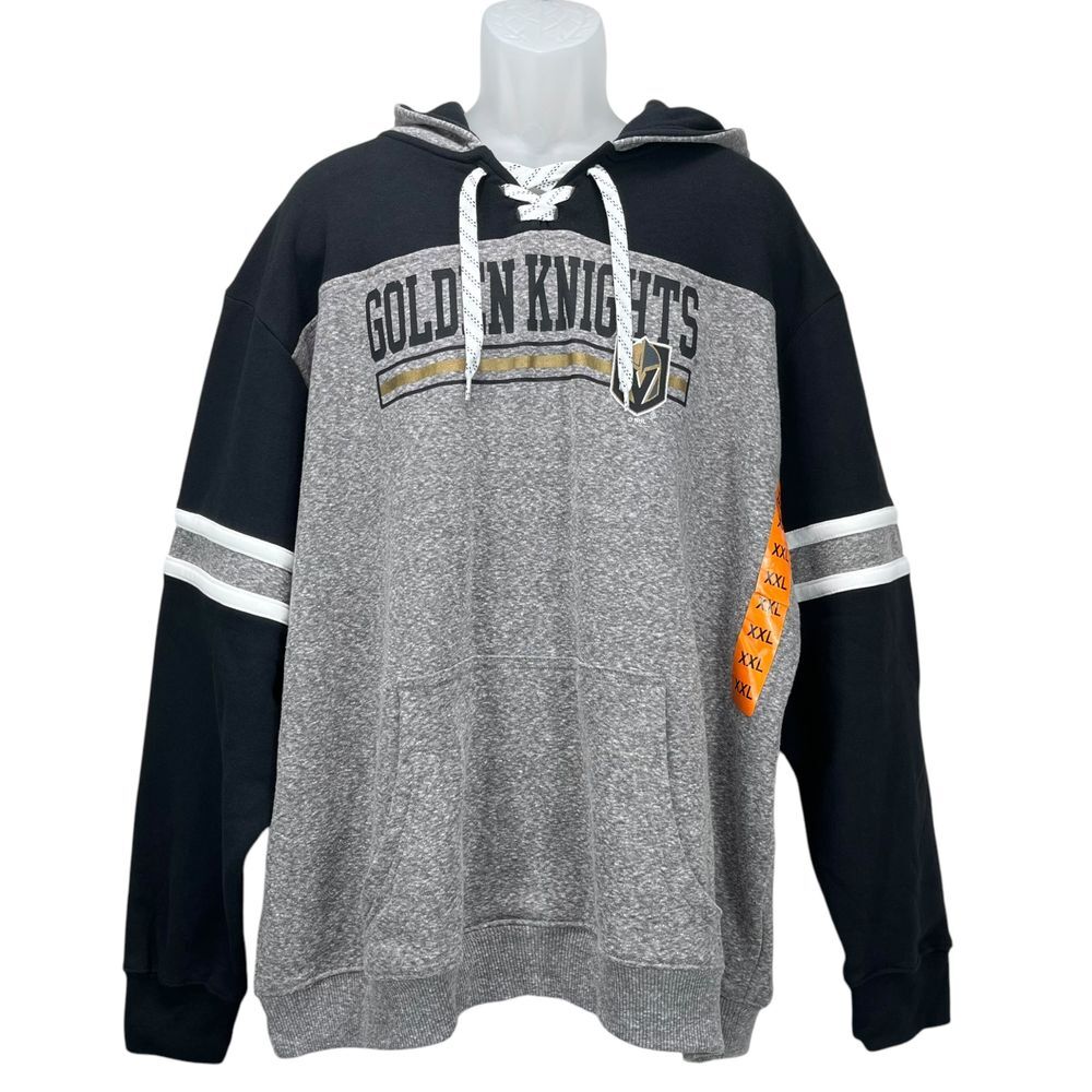 NHL Vegas Golden Knights Raglan Lace-Up Hoodie‎ Sweatshirt